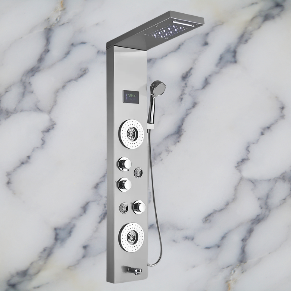 HydroLux – Colonne de douche LED hydromassante-bullededouche