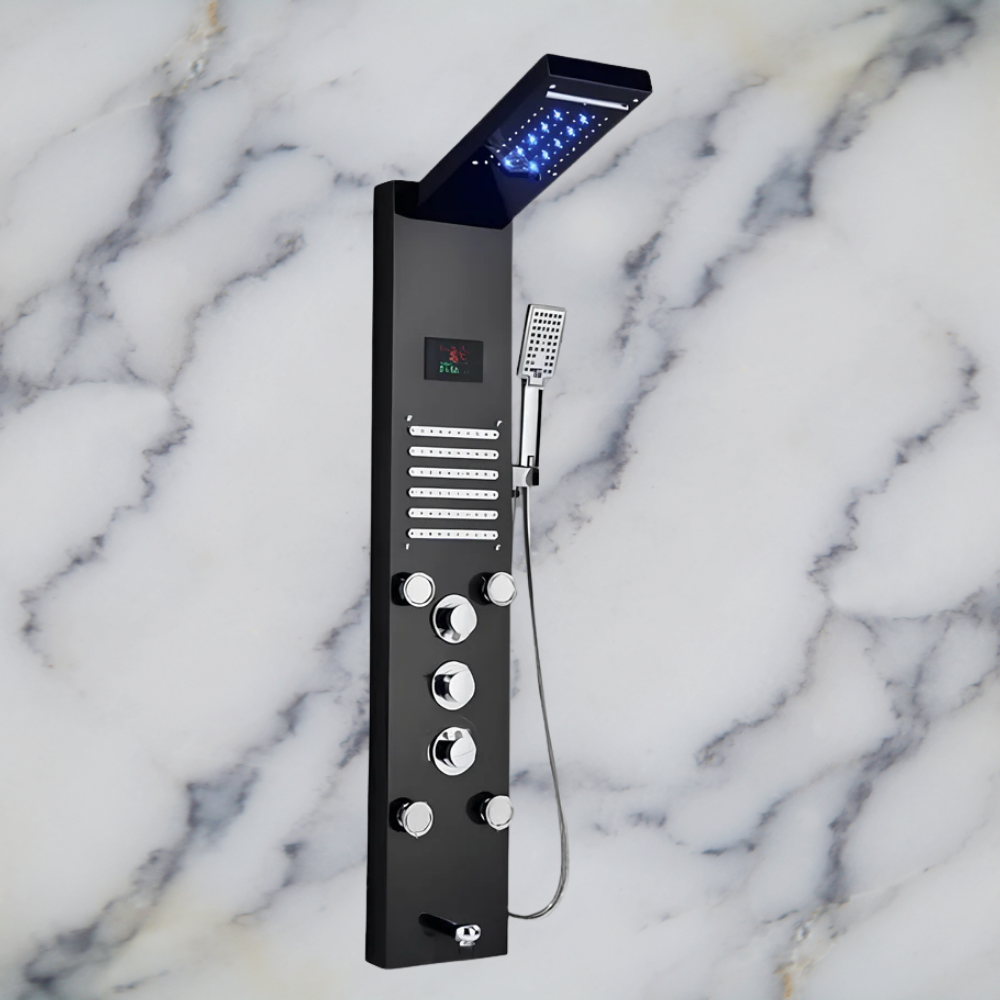 HydroLux – Colonne de douche LED hydromassante-bullededouche